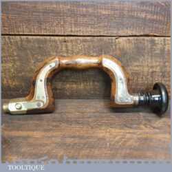 Antique F. Walter & Co Sheffield C 1841 Brass Plated Beechwood Brace - Good Condition