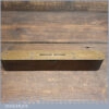 Vintage 10” Mahogany Brass Spirit Level With Original Clear Bubble