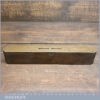 Vintage 10” Mahogany Brass Spirit Level With Original Clear Bubble