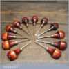 Set 12 No: Vintage Ramelson USA Palm Carving Chisels Including Slip Stone
