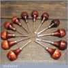 Set 12 No: Vintage Ramelson USA Palm Carving Chisels Including Slip Stone