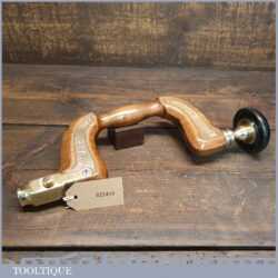 Antique D. Flather & Sons Brass Plated Beechwood Brace - Good Condition