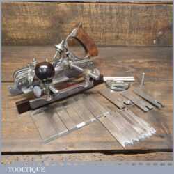 Antique Stanley Rule & Level Co USA No: 45 Combination Plough Plane - Floral Pattern