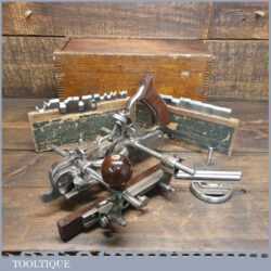 Vintage Boxed Stanley Rule & Level Co USA No: 45 Combination Plough Plane Complete