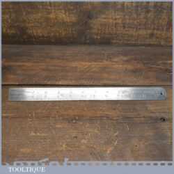 Vintage 12″ J. Rabone & Sons No: 137 Imperial Contraction Steel Rule