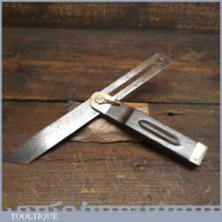 Vintage Rosewood & Brass Quick Release Sliding Bevel - Good Condition