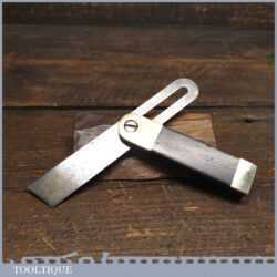 Vintage Carpenters Ebony Brass Sliding Bevel - Good Condition