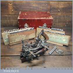 Vintage Boxed Stanley Rule & Level Co USA No: 55 Combination Plough Plane