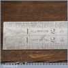 Vintage 12″ J. Rabone & Sons No:123 (1/77 + 1/96) Imperial Contraction Steel Rule