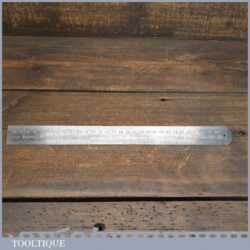 Vintage Chesterman No: 1486 Metric & Imperial Contraction Steel Ruler 1/60 + 1/120