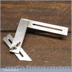 Vintage Milmet Engineers Steel Try Square & Bevel - Fully Refurbished
