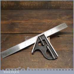 Vintage Rabone Chesterman No: 80/1 Cast Steel Adjustable Combination Square