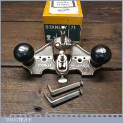 Vintage Boxed Stanley England No: 71 Hand Router Plane - Good Condition