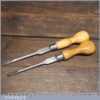 2 Vintage Cabinet Makers Beechwood Handled Screwdrivers - Fully Refurbished