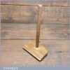 Vintage 5” Oak And Brass Veneer Hammer - Good Condition