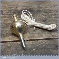 Vintage No: 2 Brass Steel Tipped Plumb Bob - Good Condition