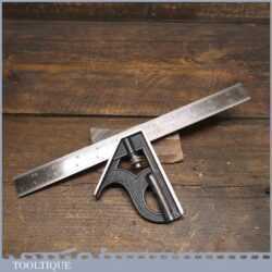 Vintage L.S.S. Co. Starrett USA No: 4 Cast Steel Adjustable Combination Square