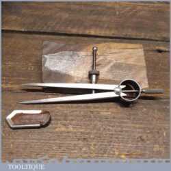 Vintage Moore & Wright 4 ½” Inside Steel Spring Dividers - Ready For Use