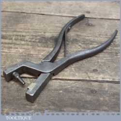 Vintage Pair Of Spring Loaded Leatherworking Eyelet Pliers