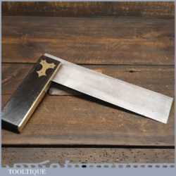 Rather Nice Vintage Ebony & Brass 9” Square - Very Good Condition