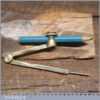 Vintage Ajax 3 ¾” Solid Brass Pencil Compass - Good Condition