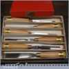 Boxed Set 6 No: Ashley Iles Wood Carving Chisels - Little Used Condition