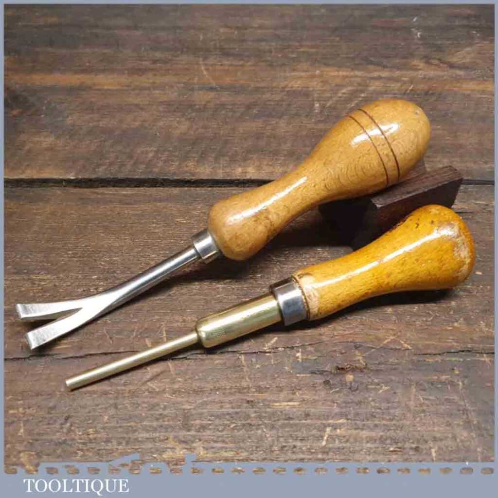 1 Vintage Beechwood Handled Tack Lifter 1 Woden Push Pin