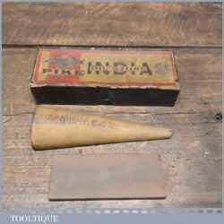2 No: Boxed Vintage Pike USA India Slipstones - Good Condition