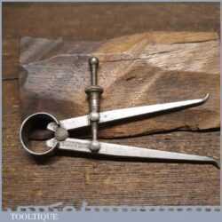 Vintage Moore & Wright 3 ¾” Inside Steel Spring Dividers - Refurbished Ready For Use