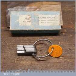 Vintage Boxed Moore & Wright No: 204M Metric Radius Gauges - Good Condition