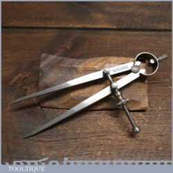 Vintage Moore & Wright 6 ½” Steel Spring Dividers - Refurbished Ready For Use