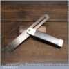 Vintage Carpenters Ebony Brass Sliding Bevel 9” Blade - Good Condition