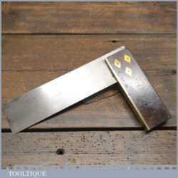 Vintage Carpenters 7 ½” Rosewood Brass Try Square - Good Condition