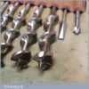 Vintage Set 14 Double Spur Screw Auger Bits Various Makers 3/16” – 1 ⅛” - Sharpened