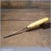 Vintage H. Taylor 1/4” Straight Wood Carving Gouge Chisel - Sharpened Honed