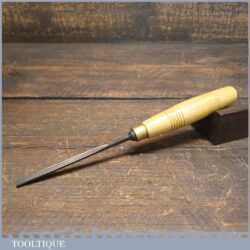 Vintage H. Taylor 1/4” Straight Wood Carving Gouge Chisel - Sharpened Honed