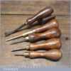 Selection 5 Vintage Carpenter’s Tools Push Pin Tack Lifter & Bradawl etc