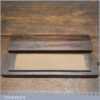 Nice Vintage 8”x 2” India Oil Stone In Mahogany Box - Lapped Flat