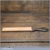 Vintage 9” x 2” Double Sided Strop On Handled Wooden Board - Good Condition