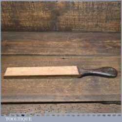 Vintage 9” x 2” Double Sided Strop On Handled Wooden Board - Good Condition