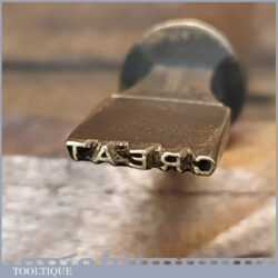 Vintage Hicks & Watson Brass Bookbinders Printing Stamp Beech Handle - CREAT