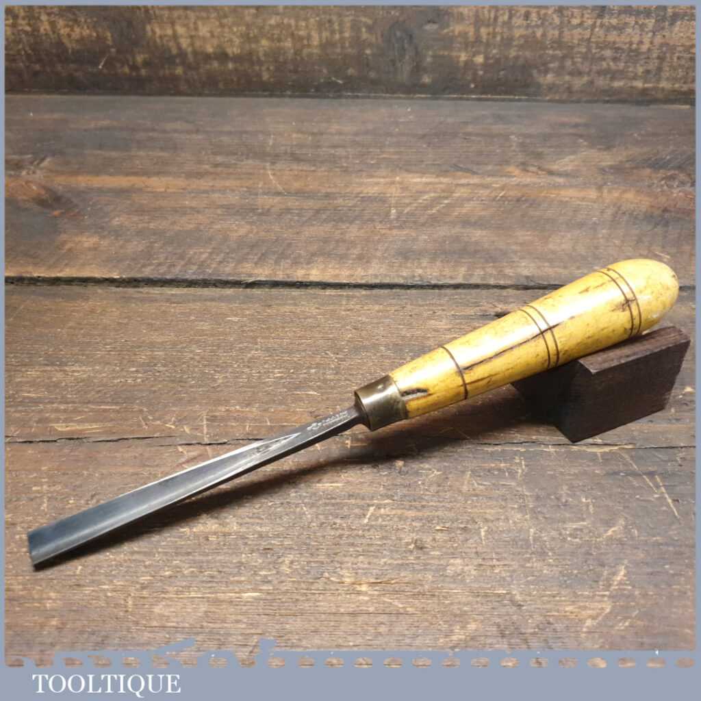 Vintage S.J. Addis 1/2” Straight Woodcarving No: 45 V Parting Chisel - Sharpened Honed