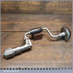 Vintage J. A. Chapman Carpenter’s Brace Rosewood Handles 6” Swing