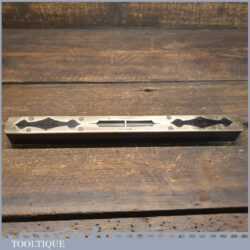 Vintage Alex Mathieson & Son Ornate 10” Rosewood & Brass Spirit Level