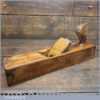 Vintage Carpenter’s 16” Skew Mouthed Beechwood Badger Plane - Lapped Flat