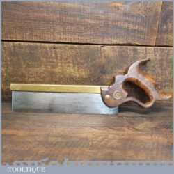 Vintage Henry Disston Philadelphia USA 10” Brass Back Dovetail Saw - Sharpened