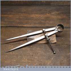 Vintage Moore & Wright 9 ½” Steel Spring Dividers - Good Condition