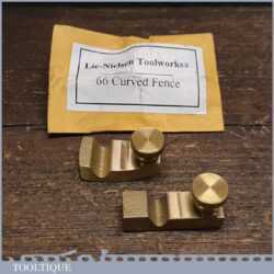 Unused Lie-Nielsen Curved And Straight Fences For A 66 Bronze Beading Plane