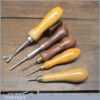 Selection 5 Vintage Carpenter’s Tools Push Pin Tack Lifter & Bradawl etc