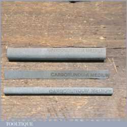 2 Vintage 4” Carborundum Medium Grit Slip Stones - Little Used